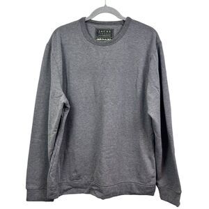 Jachs New York Mens Sweatshirt Fleece Crew Neck Pullover Slate Gray Size L*